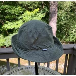 Neff Boonie Hat Green Cotton Wide Brim Sun Cap Adjustable Chin Strap Safari Gift
